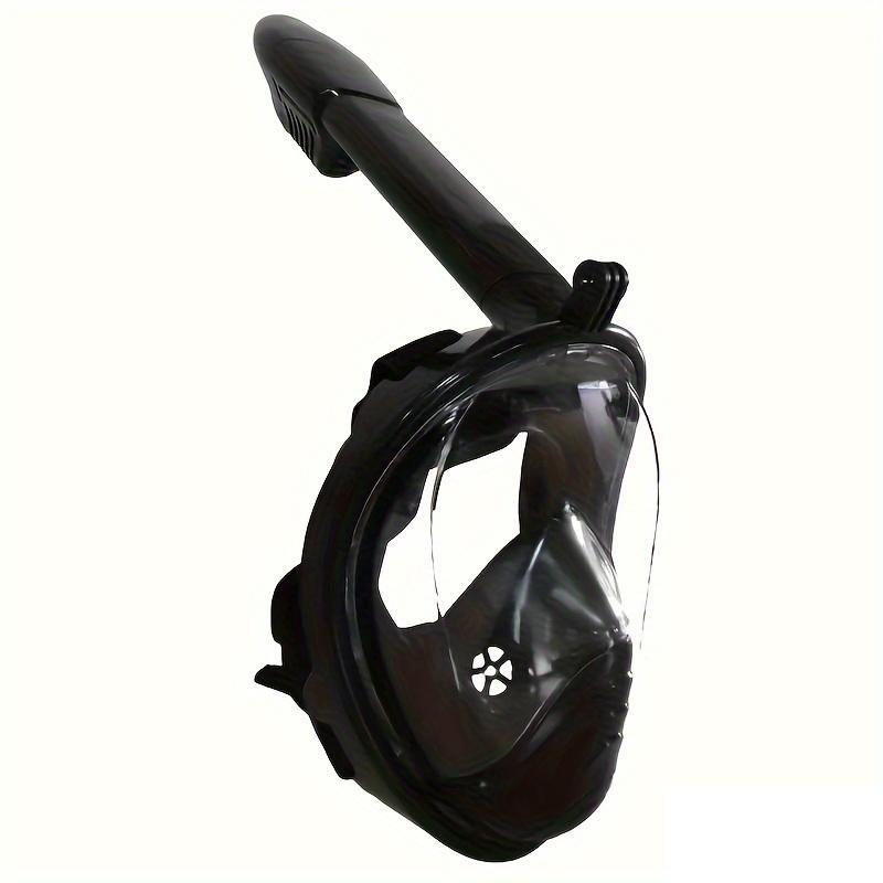 

Маска для плавания на все лицо с креплением для камеры, панорамный обзор на 180 градусов, подходит для мальчиков и девочек чёрный