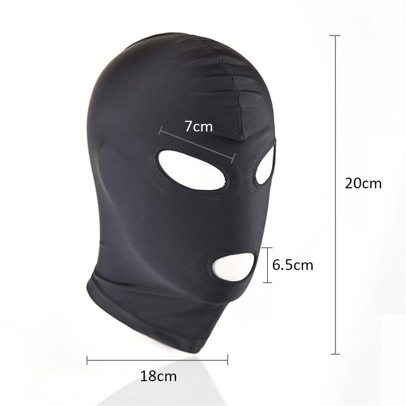 1/2/3 Hole Men Women Adult Spandex Balaclava Open Mouth Hood Face Eye Head Mask Costume Slave Game Role Play Party Adulto SM Toy
