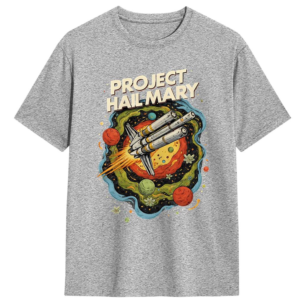 Casual Amaze Jazz Hands Project Hail Mary TShirt for Men Round Collar Cotton T Shirt Short Sleeve Tees Plus Size Clothing
