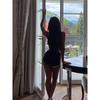 Cnyishe European and American Pure Desire Style Lace Edge Age-Reducing Design Cami Sheath Shorts Home Style Two-piece Set