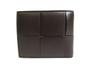 Authentic BOTTEGA VENETA Dark Brown Leather Cassette Bi-Fold Wallet #a314  Refurbished