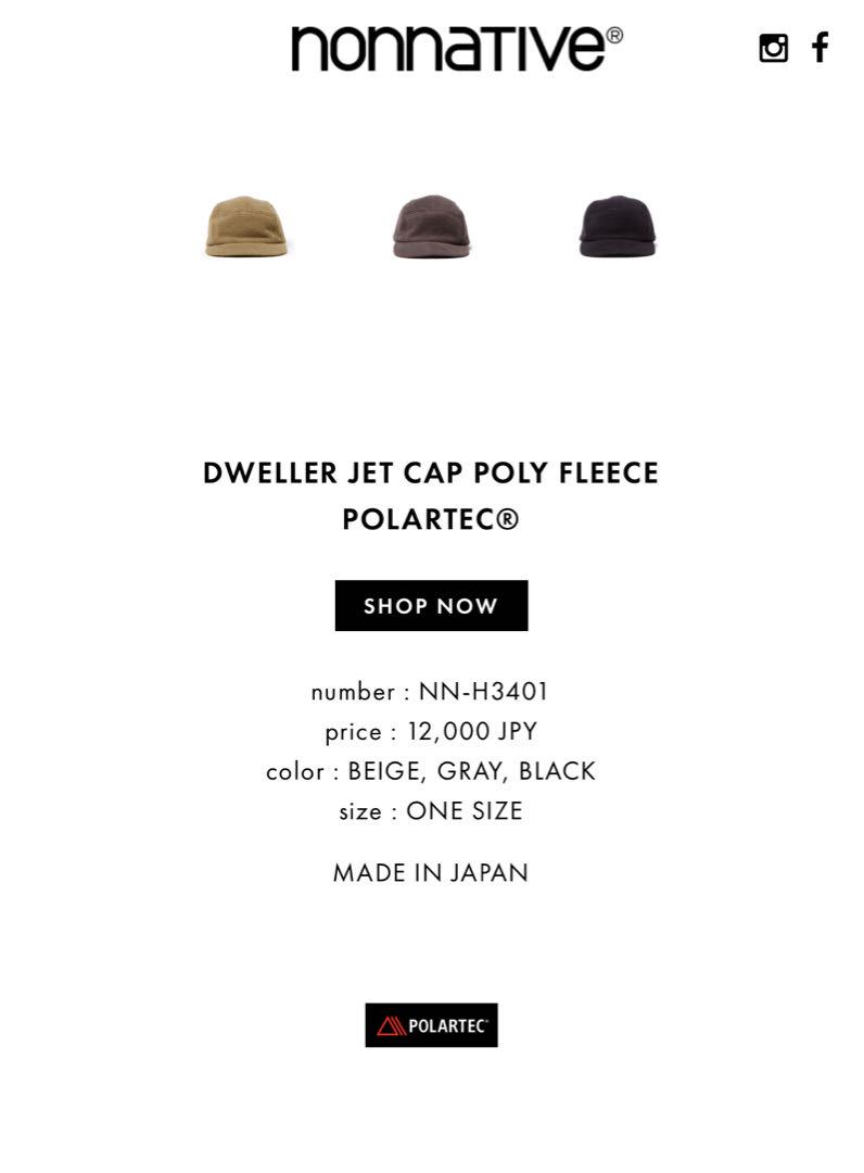 

[USED] nonnative DWELLER JET CAP POLARTEC®