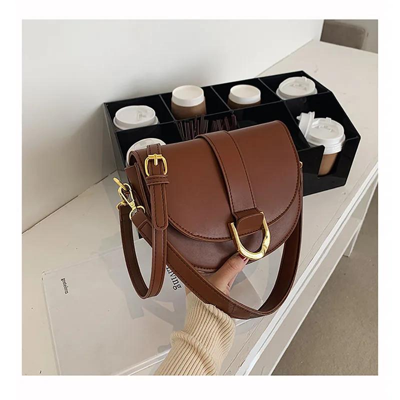 High-end Popular Single Shoulder Armpit Bags Half Moon Style Modern Large Capacity Square Bag Girls Light Luxury Crossbody Bag