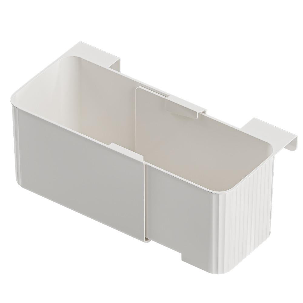 Transparent/White Cabinet Door Storage Basket Retractable Onion Storage Box  Garlic