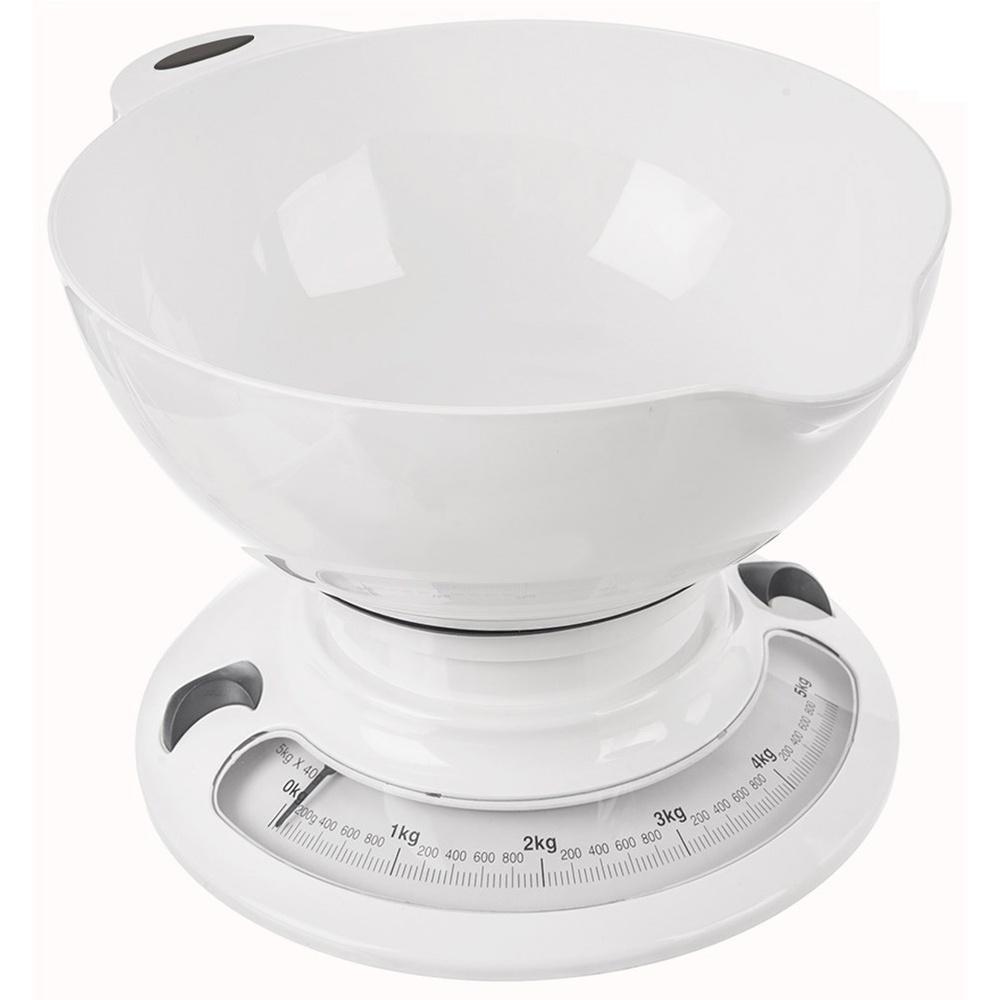 Mechanical kitchen scale with a 5 kg bowl
