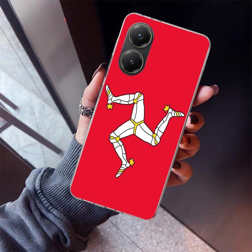 Isle of Man Coat of Arms Phone Case For Xiaomi Poco X7 X6 X5 Pro F7 Ultra Redmi 15C 15 13 13C 12 12C 10 10A 10C 9 9A 9C 9T Shell