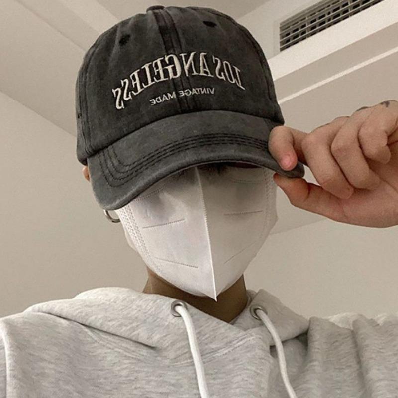 Autumn and Winter Baseball Cap Men's High-end Hat Men's Retro Washed Denim Old Trendy Brand Big Head Circumference Cap Women