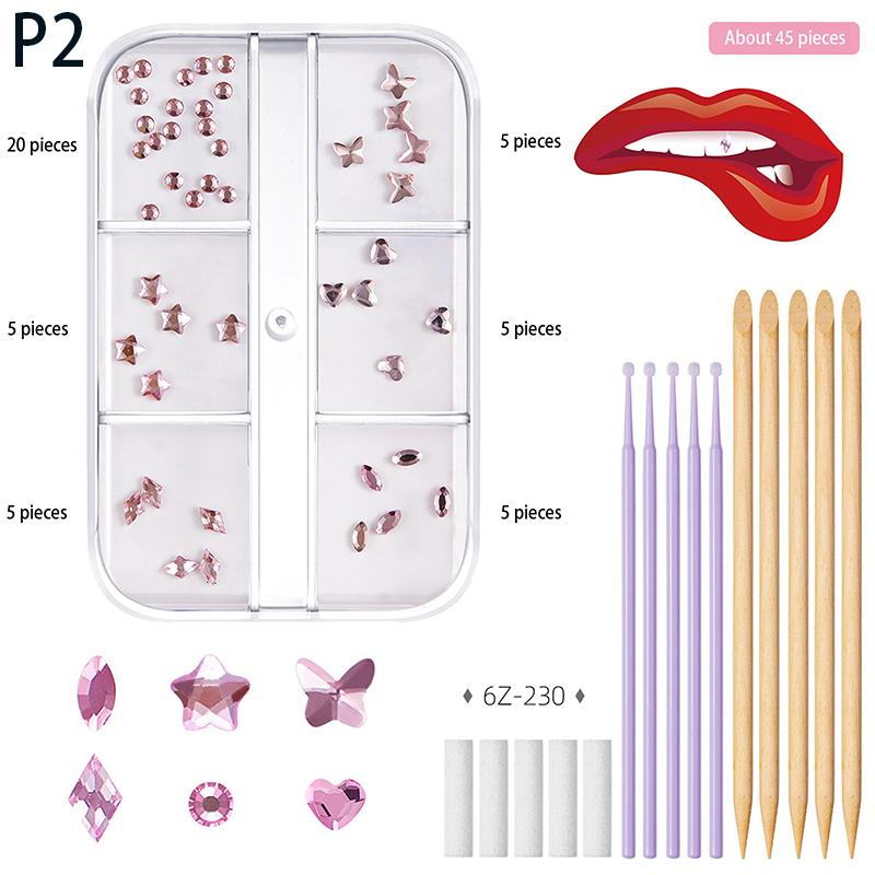 New 1Set Dental Tooth Gems Crystal Diamond Ornament Diy Tools Various Shapes Color Teeth Jewelry Denture Jewelry Decoration