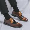 Men's Retro British Style Leather Square Toe Shoes - Casual & Formal