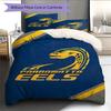 Parramatta Eels Muster Bettwäsche Bettdecken-Set Heimdekoration Geschenk (1 Bettbezug + 2 Kissenbezüge (ohne Füllung))