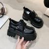 Fashion 8CM NEW Chunky Platform High Heels Women Spring Leather Ankle Buckle Mary Jane Shoes Woman Thick Heeled Pumps Lolita Shoes