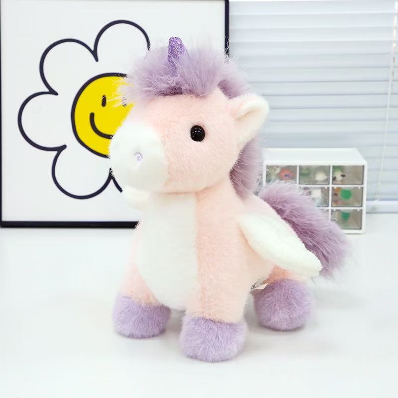 Niedliche Nicole Einhorn Puppe Plüschtier Pegasus Puppe Kreative Stoffpuppe Bettkissen Geschenk