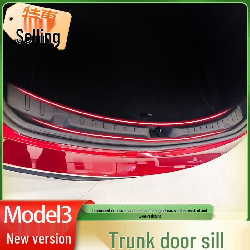 Tesla Model 3 Rear Trunk Protector Plate - Updated Threshold Strip Interior Accessory