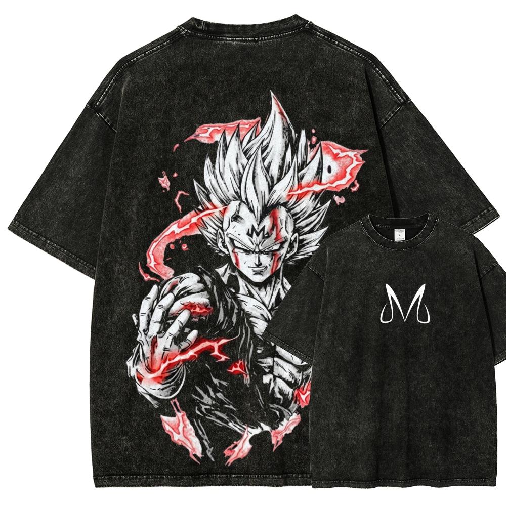 Dragon Ball Anime Lover Washed T-shirt Year round clothing high quality personality Clothes Plus Size Unisex New Model Couples tee