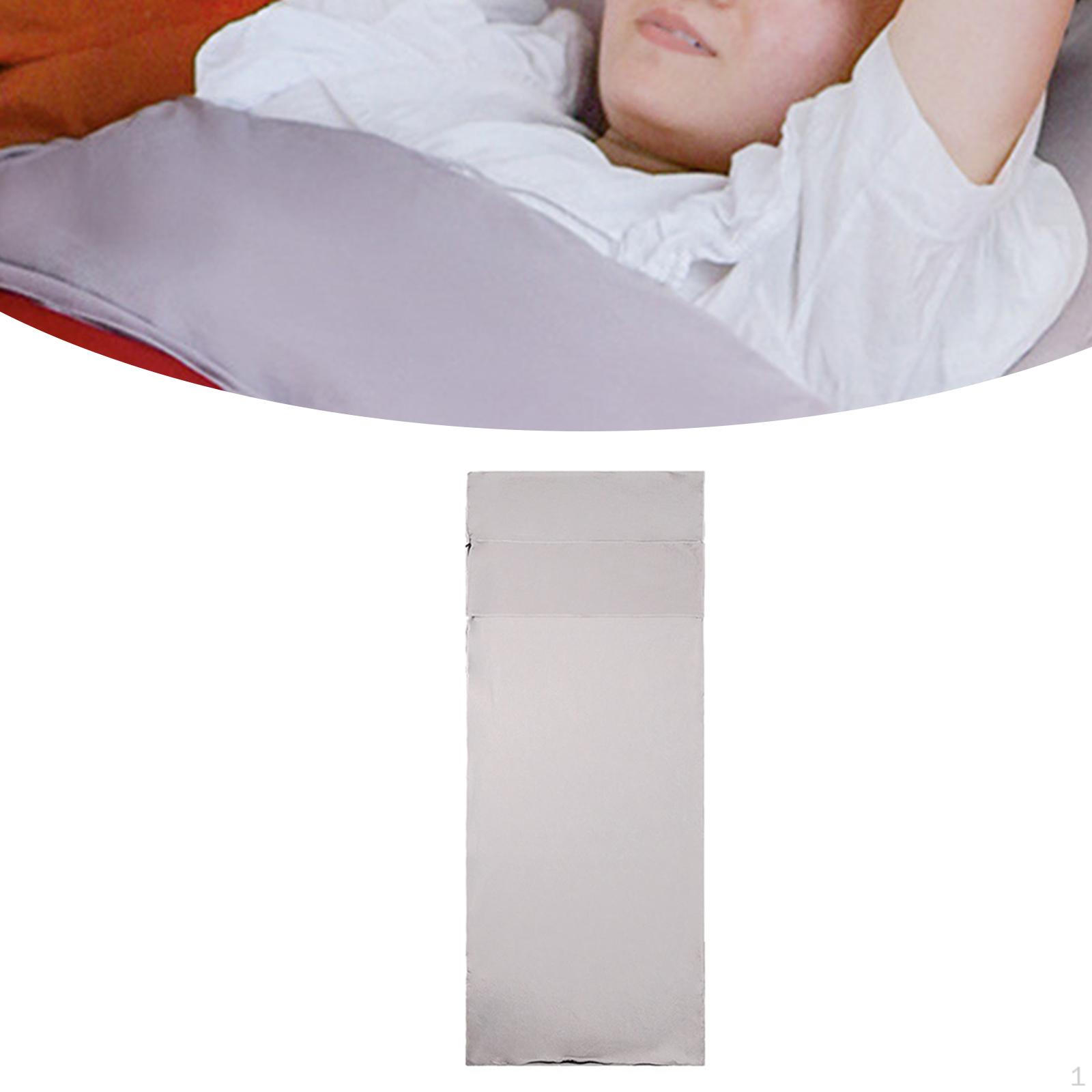 

Подкладка для спального мешка Одеяло для кемпинга Портативный спальный мешок Молочный Шелковый Дорожный Простыня Одинарный серый