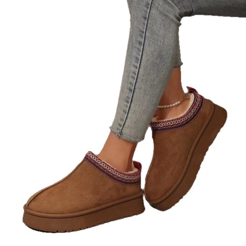 Plus Size Snow Boots for Women 2025 Winter New Fleece Women's Shoes Warm Boots Women