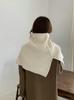 Gincci Ribbed Knit Scarf with High Neck and Detachable Trendy Detachable Cold Weather Stylish for Fall and Winter Women's Slit, Collar, Scarf, Snood,