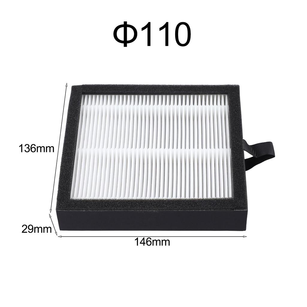 Advanced HEPA Air Filter PE Pipe Filter For 110mm 136*146*29mm Air Filtration System Maintenance Reminder Feature
