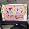 Polyester Rear Side Glass Cover with Sectioned Mesh Pocket, Removable Mounting and a Tie Cord for Folded Storage