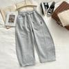 Stylish Korean-Style Cotton Sweatpants for Kids Curved-Leg Pants for Older Boys and Girls (Fall)