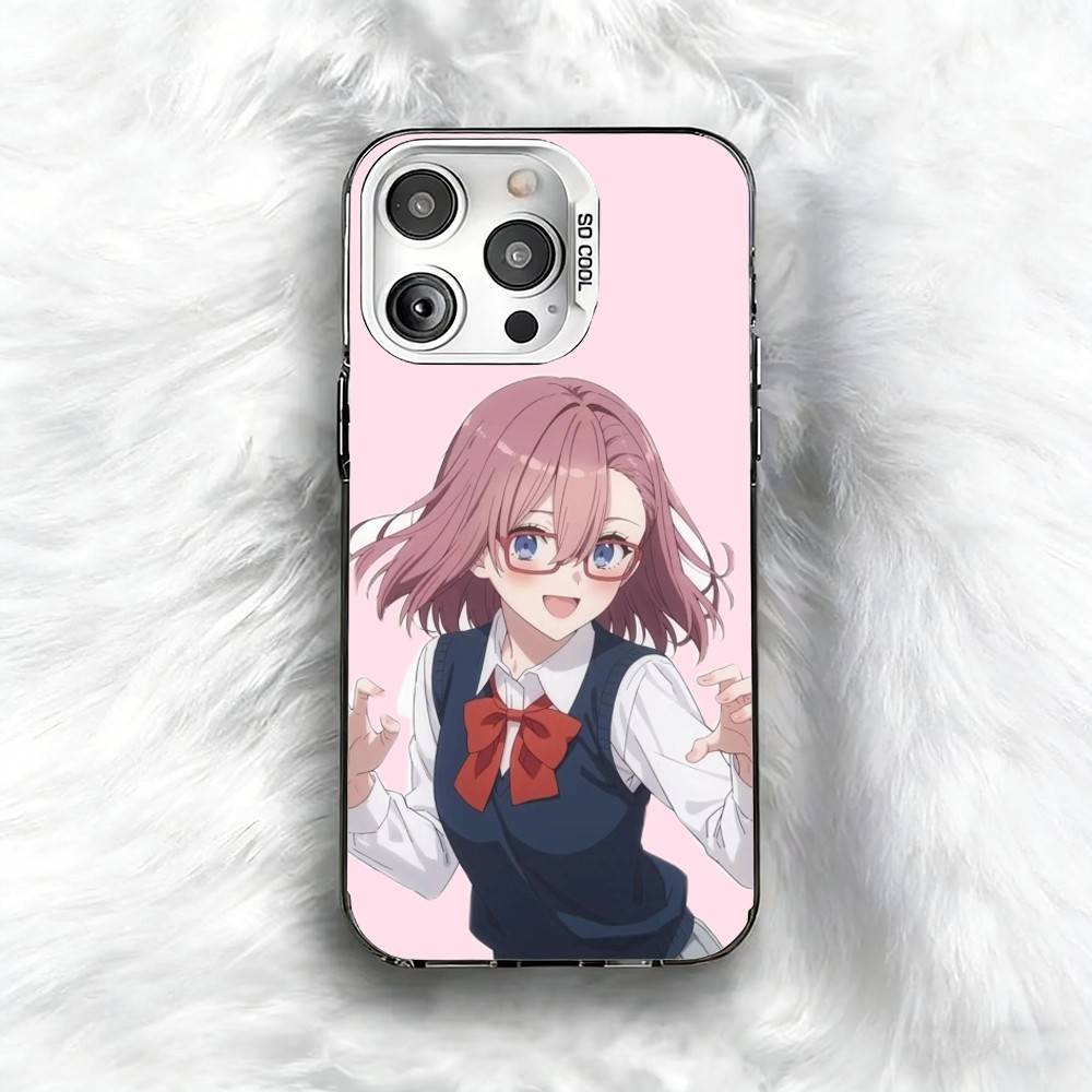 2.5 Dimensional seduction Amano Ririsa Phone Case For iPhone 16 17 15 14 12 13 Pro Max Black Color Shockproof Cover