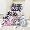 New Nylon 3-Piece Backpack Set - Thermal Lunch Bag Stylish Floral Daypack Compact Crossbody Bag Large Capacity Casual School Bag