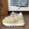 Niche Inner Height Increase of 8cm Women's Summer New Leather Versatile Sports Dad Shoes