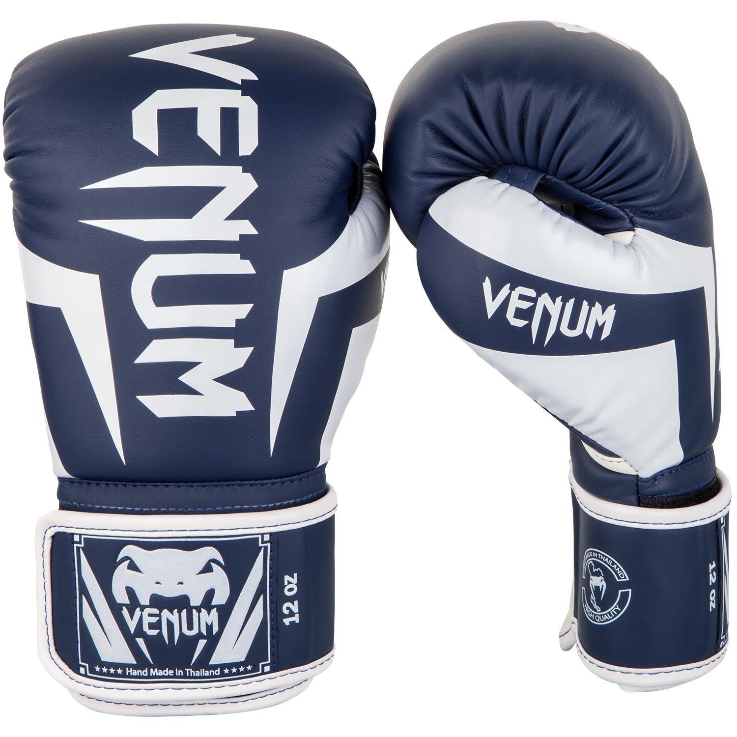 

Боксерские перчатки VENUM Elite (Темно-синий/Белый) (12oz) белый