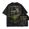 Vintage Wash Seelen Shirt, Inspiriert von Soulsborne, Videospiel Ästhetik, Metal Stil
