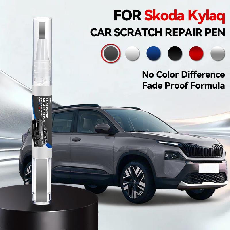 

2026 Hot Car Accessories For Skoda Kylaq Car Paint Repair Pen Touch Up Scratch Remover DIY Auto Accessories Black White Blue Red