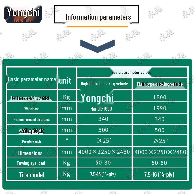 Yongchi XCC2002-150 Cooking Trailer Front Guide Wheel Assembly