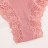 Women‘s Cotton Fabric Panties Sexy Lace Trim High Waist Underwear Solid Color Breathable Bikini Briefs Female Sexy Lingerie New