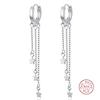New Fashion Cubic Zircon Star Earrings Charms Tassels  Sterling Silver Drop Earrings for Women Women Girls Circle