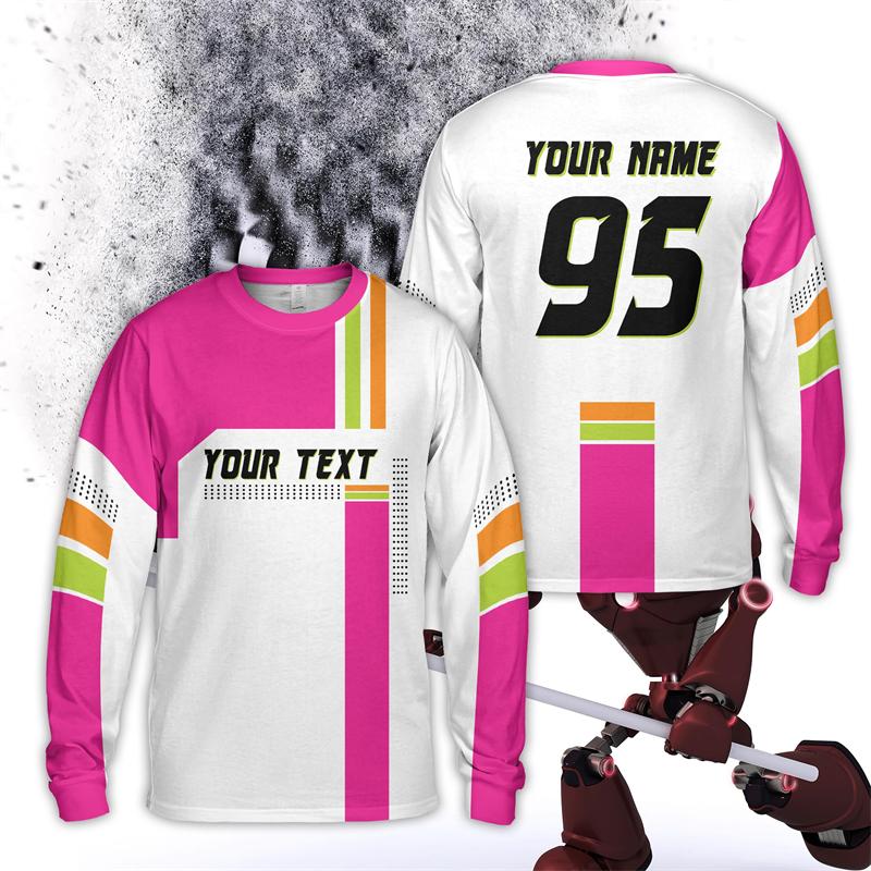 Personalized Rider Name Number Motocross Long Sleeve Shirt Custom Color Dirt Bike 3D Printed T Shirt Mens Racing Team T-shirt