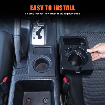 For Toyota FJ Cruiser 2007- ABS Black Car Center Console Water Cup Storage Box Storage Box Car Interior Accessories