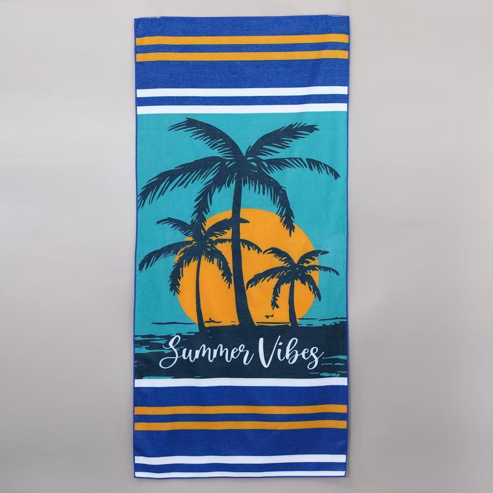 Modern Microfiber Beach Towel Large Printed Breathable Water-Absorbent for Outdoor Sports Fitness Bath Towel