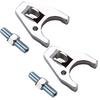 2Sets Chrome Billet Aluminum Distributor Clamp Hold Down for SBC BBC SB BB HEI