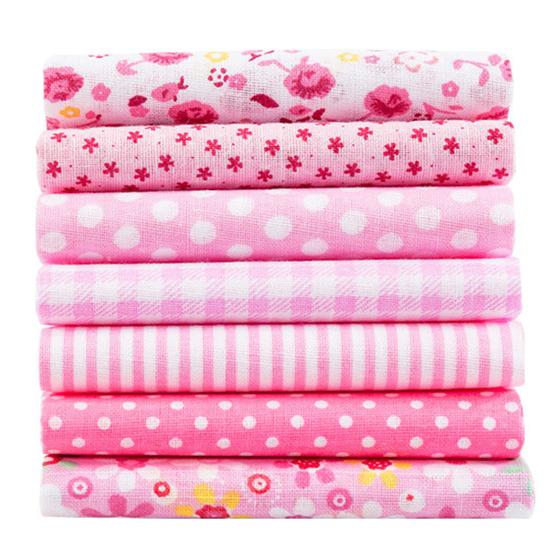 7Pcs Patchwork Cloth Not Fading Breathable Cut At Will Tear Resistant DIY Sewing Printing Wrapping Sewing Craft Cloth for Home