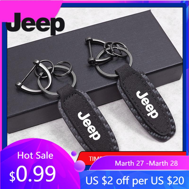 För Jeep Billemblem Nyckelring Hänge Bil Smarta Nyckelringar För Jeep Renegade Compass Grand Cherokee Wrangler Patriot Rubicon Li