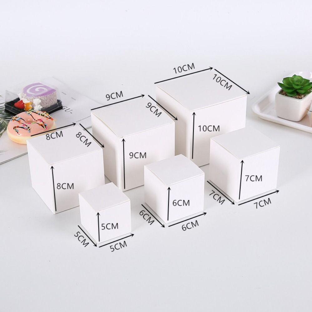 10pcs Multi Size Birthday Brown Cookies Bridal Paper Box For Gifts Gift Box Packaging Box