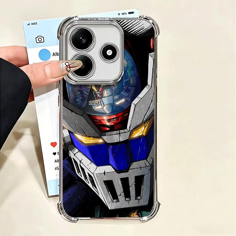 M-Mazinger Z Anime Plating Phone Case For Xiaomi Poco X5 X6 X7 X8 Pro Max F8 Ultra F7 M8 M7 M5S Redmi 15C 15 14C 13C 13 X3 12C F