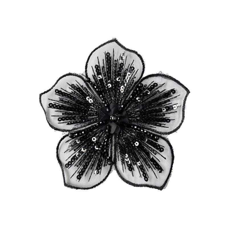 Polyester Flower Embroidery Mend Apparel Repair Mend Polyester Texture Suitable for Clothing and Craft Projects