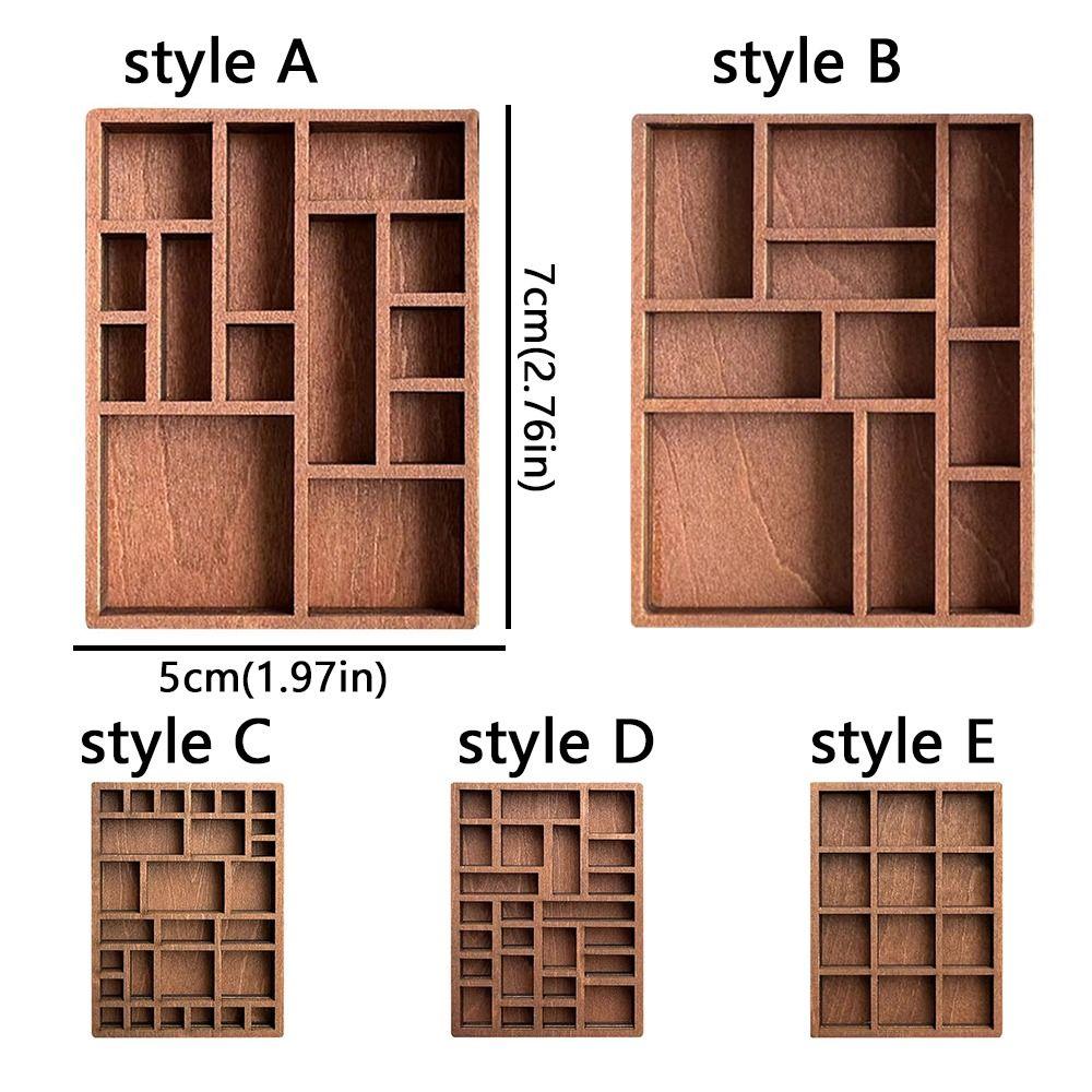 Miniature Crystal Mini Jewelry Holder Multi Compartments Dollhouse Shelf  Doll House Decor