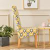 High Back Printed Elastic Large Diagonal Chair Cover Hotel Home Restaurant Chair Cover