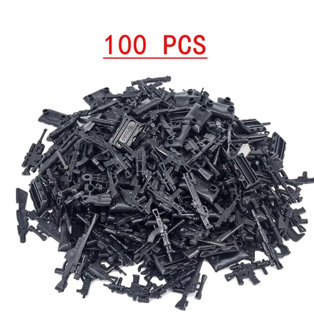 

25/50/100/200 шт. Солдат Полицейский Гангстер Спецназ Вторая мировая война Армия Военные Оружие Пистолет Конструктор Фигурка Аксессуары Модель Кирпич Игрушка зелёный