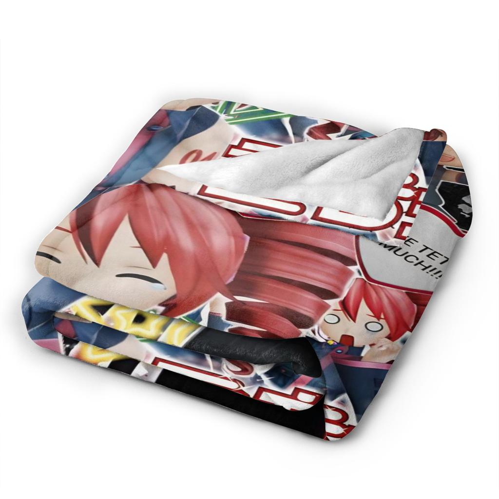 Pearto Poteto Anime Kasane Teto Virtual Singer Blanket Warm Soft Plush Bedding Throws For Home Decor Flannel Bedspread Bed Cover