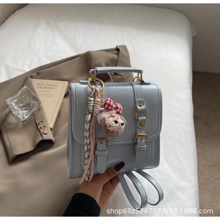 Retro Oil Wax Leather Hand-held Backpack for Women 2025 New Student Commuting Small Backpack High-end Shoulder Bag