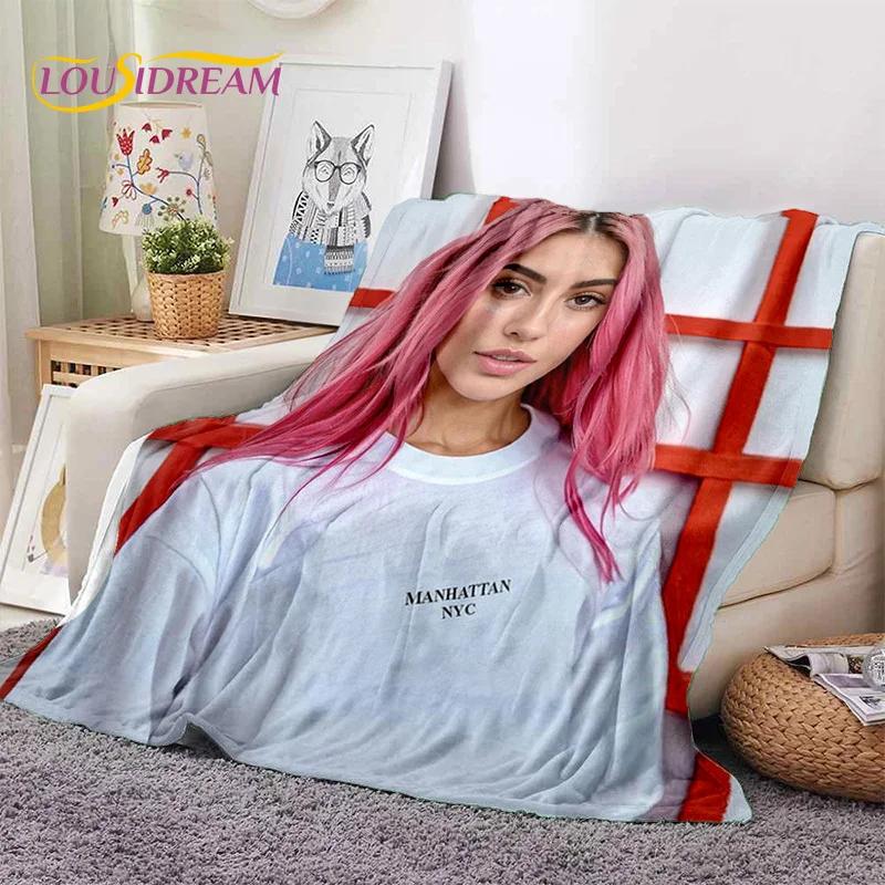 3D Cute Aitana Spanish Singer Soft Blankets,Keep Warm Throw Blanket Comfortable Blanket for Picnic Beds Sofa Home Bedroom Gifts