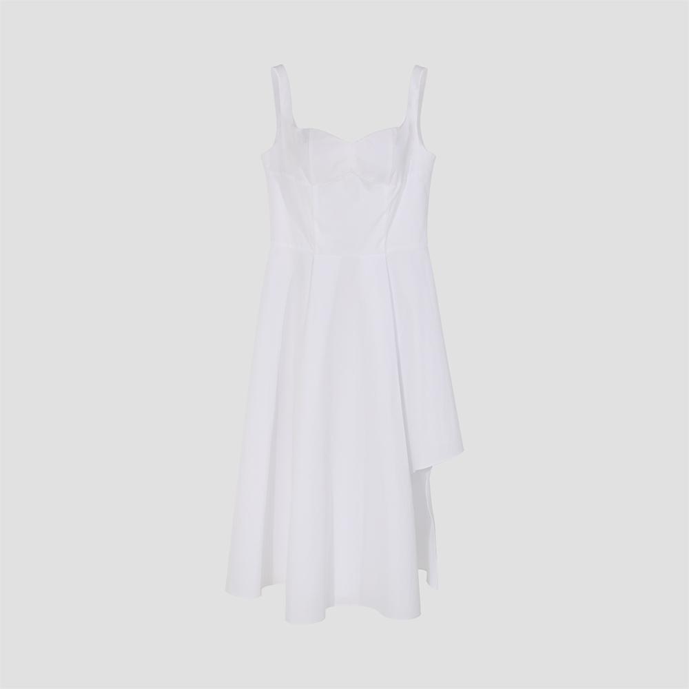 Wove Moment Asymmetrical Drape Maxi Dress White Wbcsop006Wh