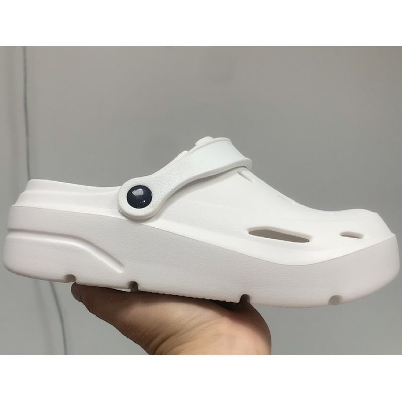 

Folderlrbe Korean Product Single-Step Poop Hole Shoes Baby Boy and Girl Summer New Outdoor Soft Bottom Toe Cap Semi Slipper Sandals White. 36